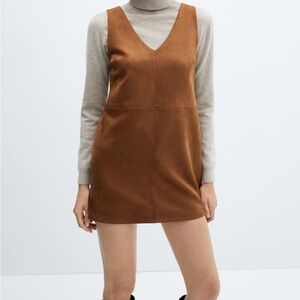Straight suede dress